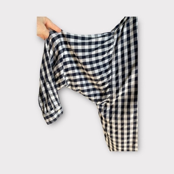 LOFT Womens Gingham Checkered Button-down‎ Rayon Blouse Size XXL - Picture 4 of 12